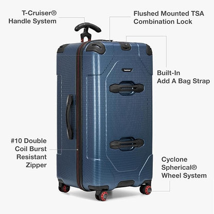 Traveler's Choice Maxporter II 30" Hardside Spinner Trunk Luggage, TSA Lock, Navy