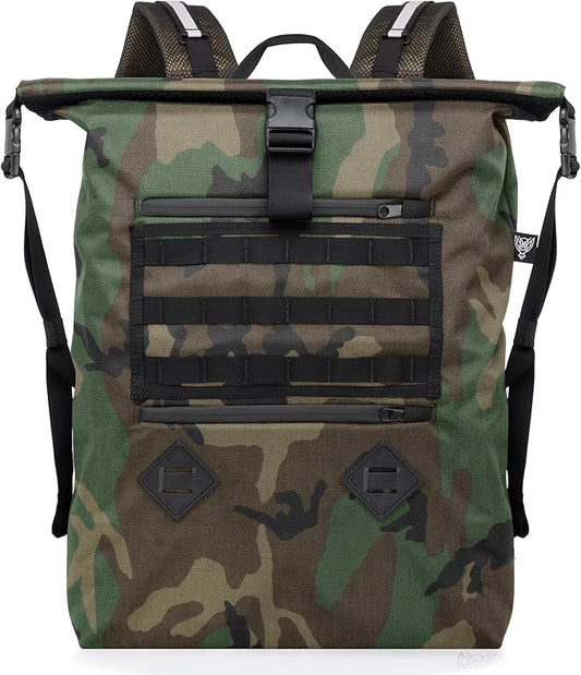 Xtreme Sight Line ~ AQUA RT ~ Large Water-Proof Faraday Backpack for Laptops, Tablets, and Mid-Size Electronics ~ Tracking/Hacking Defense ~ Woodland Camo
