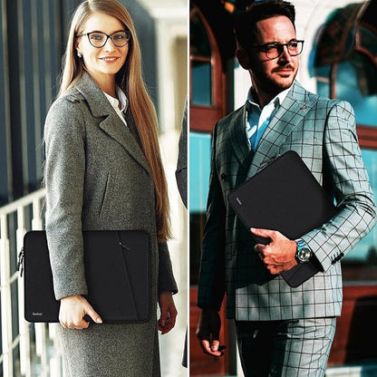 Laptop Sleeve 13 inch, Shockproof Protective Computer Case with Accessories Pocket, Portable Laptop Bag Compatible with 13 in New MacBook Air, MacBook Pro 13 inch, Black