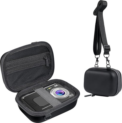Leayjeen Waterproof Digital Camera Case Compatible with YISENCE/HICSHON/Trsunow/EUXOR/Yiffecal/ZNIARAKL10FT 30MP FHD 1080P Waterproof Camera,Fill Light Underwater Camera for Snorkeling- Black(Case)