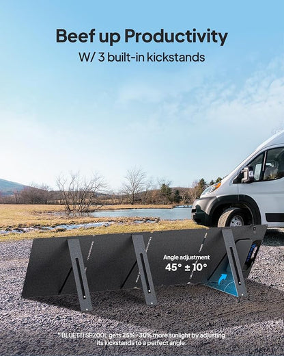 BLUETTI Elite 100 V2 Solar Generator with 200W Solar Panel (Ships Separately), Portable Power Station 1024Wh w/ 4 1800W AC Outlets, 35% Smaller, Ideal for Camping, Emergencies, Backup Power (2025 New)