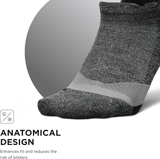 Feetures Elite Light Cushion No Show Tab Athletic Ankle Socks - Sport Sock with Targeted Compression