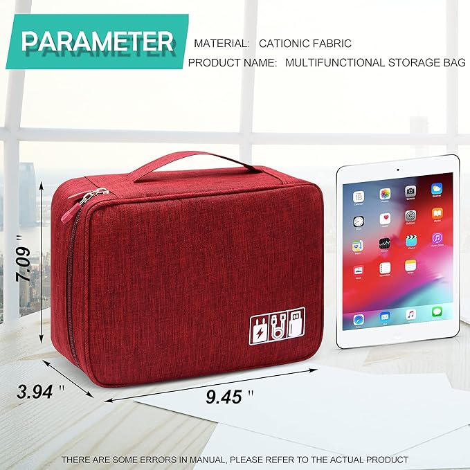 Electronics Organizer Travel Cable Organizer Bag Waterproof Portable Digital Storage Bag Electronic Accessories Case Cable Charger Organizer Case