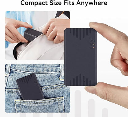 Mini GPS Tracker for Vehicles, Kids No Monthly Fee, No Subscription, 5-Days Battery Life, 4G SIM Card and Data Included, Trip History, GeoFence, Driving Alerts