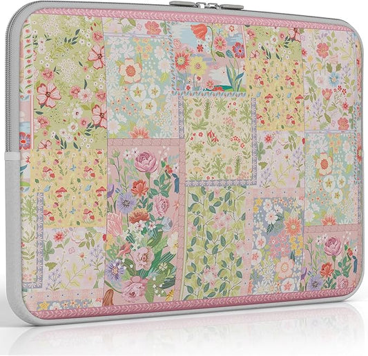iCasso Laptop Sleeve 15.6 inch, Compatible with MacBook Air 15 inch, Cute Shockproof Laptop Case 15.6'', Slim Protective Travel Carrying Case for MacBook Pro 16, Lenovo Dell Asus HP, Pink