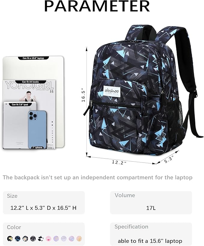 abshoo Classical Basic Travel Backpack For School Water Resistant Bookbag