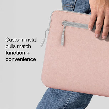 Incase Compact Laptop Sleeve with Woolenex - 14" MacBook/Laptop and iPad/Tablet Sleeve, Computer Case and Cover, Lightweight, Weather Resistant, with Slip Pocket for Accessories - Blush Pink