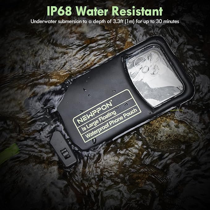 Floating Waterproof Cell Phone Pouch - 2 Pack Float Clear Cellphone Holder Protector with Lanyard - Universal Floatable Water Proof Dry Bag for iPhone Samsung Galaxy for Beach Swimming Pool