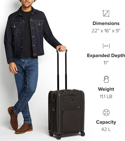 TUMI Men's Alpha Continental Dual Access 4 Wheel Carry On Suitcase