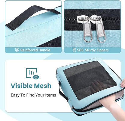 8 Set/6 Set/4 Set Compression Packing Cubes for Travel, Lightweight Vacation Travel Essentials, Travel Accessories for Suitcase Organizer Bags Set, Durable Luggage Organizer