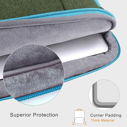 Voova Laptop Sleeve Case 15.6 Inch Compatible with MacBook Air 15 M2/M3/M4, MacBook Pro 15/16, 15-16" Hp Lenovo Dell Acer, 2 in 1 Waterproof Computer Bag with Detachable Accessory Pouch, Army Green