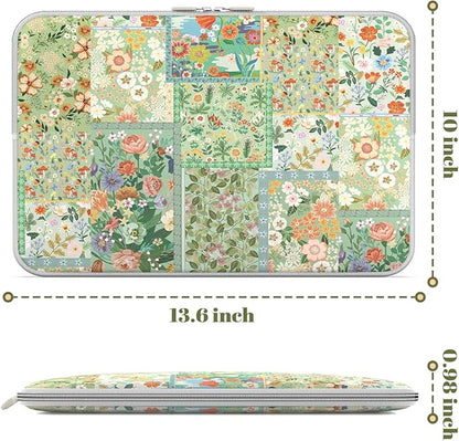 iCasso Laptop case 13 inch for MacBook Air 13-13.6 inch, Cute Laptop Sleeve for MacBook Pro 13 inch 14 inch, Slim Protective Travel Carrying Case Sleeve for 13 inch Chromebook, HP, Dell,Green Puzzle