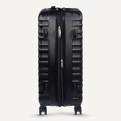 Amazon Basics 2-Piece Set (21", 30"), Hardshell Suitcases With Wheels, Expandable For Up to 25% More Space, With Scratch-Resistant Surface, Four Multi-directional Wheels, Black