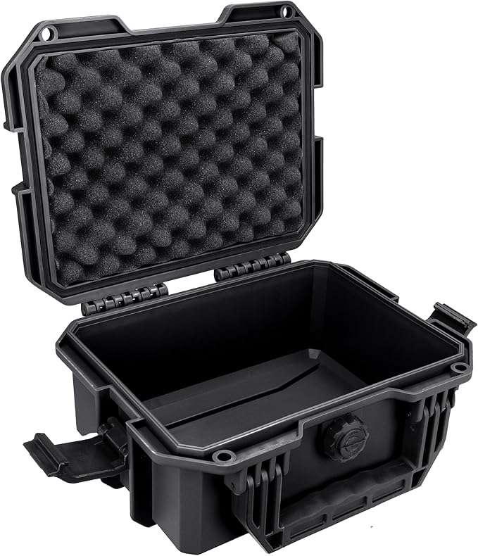 Eylar 11.8" Intact Series Compact Hard Camera Case, Lightweight and Durable Stacker Design with Foam (Black)