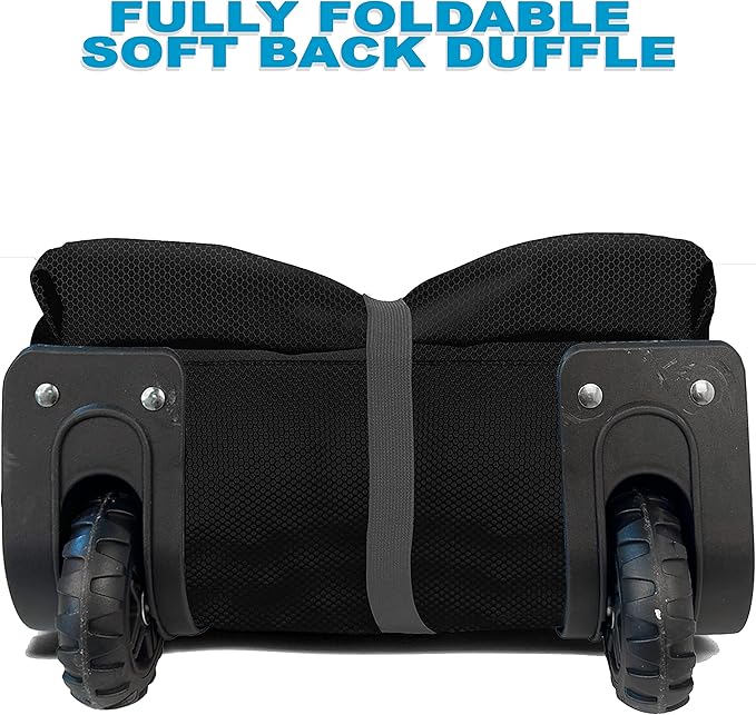 Bago Rolling Duffle Bag with Wheels - 27" 80L Foldable Weekender Bag, Waterproof Travel Duffel Bag, Heavy Duty Lightweight Duffle Bag for Traveling, Rolling Duffel Bag with Wheels (Black2023)