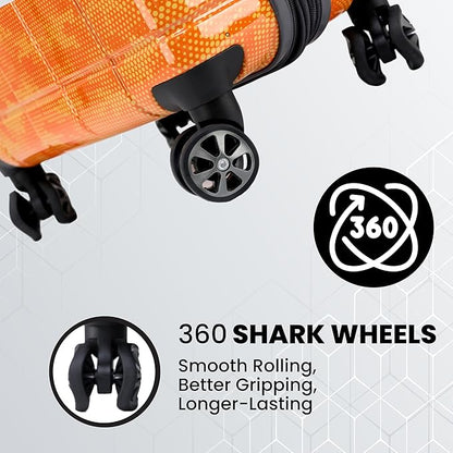 Spyder Matrix 25 Inch Medium Checked Luggage Expandable Hardside Upright Suitcase with 360° Spinner Wheels, TSA Approved Lock, Orange