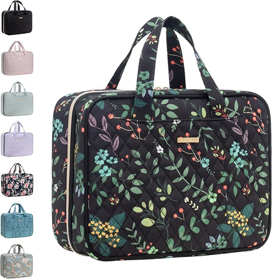 Everfun Hanging Travel Toiletry Bag Christmas Gifts for Women Traveling With Leakproof Compartment Makeup Cosmetic Organizer Dopp Kit Travel Accessories Essentials Must Have