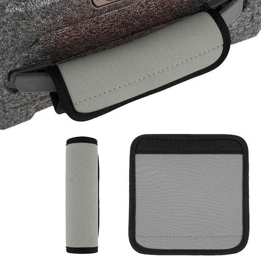2 Pack Luggage Handle Wraps for Suitcase Bright Color Luggage Handle Covers Suitcase Tags identifiers Travel Accessories for Airplane/Flying (Grey)