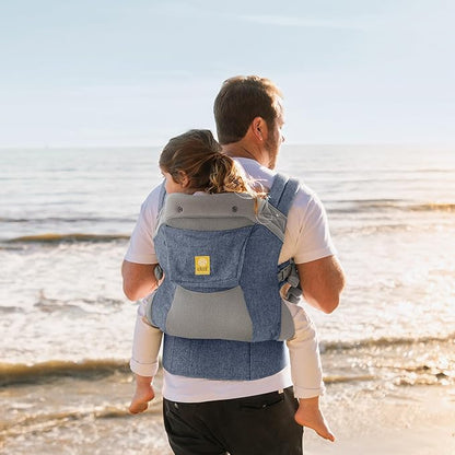 LÍLLÉbaby 3-in-1 Ergonomic CarryOn Airflow Toddler Carrier with Lumbar Support & Breathable Mesh Lining (25-60 lbs), Supportive & Comfortable, Multi-Position Carrying for Hiking & Travel (Chambray)