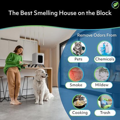 Air Oasis iAdaptAir 2.0 H13 HEPA Filter Air Purifier Reduces 99% of Viruses, Mold, Dust, Smoke, Pollen & Odors Quietest on The Market WiFi Compatible 1,325 Sq Ft of Clean Air