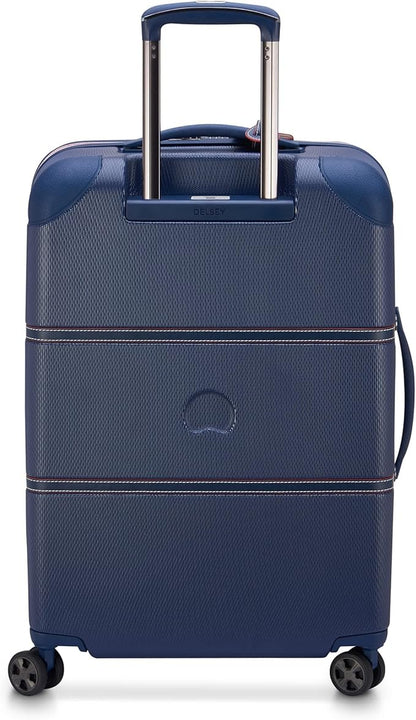 DELSEY PARIS Chatelet Air 2.0 Hardside Luggage with Spinner Wheels, Navy, Checked-Medium 24 Inch