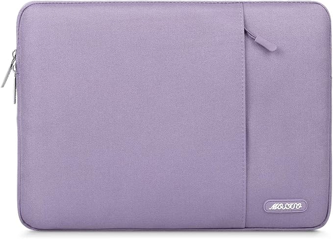 MOSISO Laptop Case 14 inch, 14 inch Laptop Sleeve Compatible with HP Lenovo Dell ASUS Acer, HP Stream, Dell Latitude, Lenovo IdeaPad, Polyester Vertical Computer Sleeve Bag with Pocket, Purple