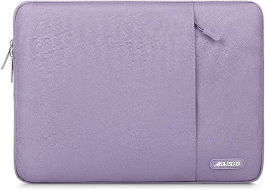 MOSISO Laptop Case 14 inch, 14 inch Laptop Sleeve Compatible with HP Lenovo Dell ASUS Acer, HP Stream, Dell Latitude, Lenovo IdeaPad, Polyester Vertical Computer Sleeve Bag with Pocket, Purple