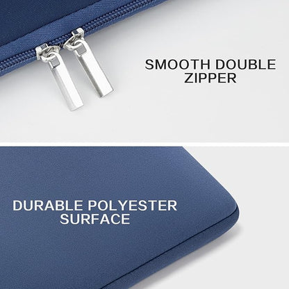 RAINYEAR Laptop Sleeve Case Compatible with 13.3 Inch Notebook Computer Chromebook 14" MacBook Pro/Max M1 M2 M3 M4 M5 Cover Soft Bag with Front Pocket & Accessories Pouch (Navy Blue, Upgraded Version)