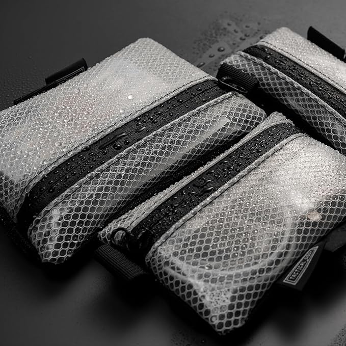 TACTICAL GEEK Storage A5 EDC Storage Pouch Set, Multi-Purpose Molle EDC Gadget Pouch, Multi-Functional Utility Small Tool Pocket,Luggage Organiser Divider Small Pouch Organizer for Daily Carry (White)