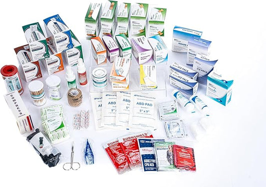 Class-B First Aid Refills Medication Without Cabinet | Essential Medications for Emergency Preparedness | Ensuring Long-Lasting Reliability | Exceeds OSHA/Ansi Z308.1 2015 | Over 1250 PCS