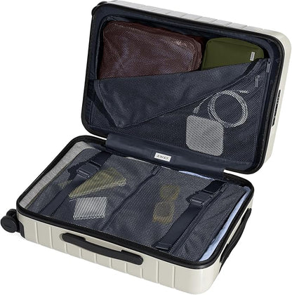 Away Bigger Carry-On Luggage, Lightweight Hardside Large Suitcase with Spinner Wheels, TSA Lock, Airline Approved, Salt White