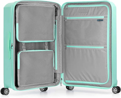 Traveler's Choice Pagosa Indestructible Hardshell Expandable Spinner Luggage, Mint, 30-Inch Large