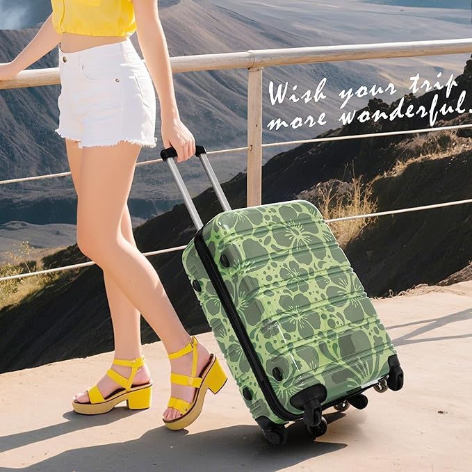 Luggage Sets 3 Piece Durable Suitcase Set with Spinner Wheels, 3 Pcs Hardside Lightweight luggage with TSA Lock, Large Checked Travel Suitcases