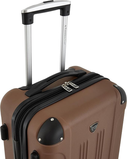 Travelers Club Chicago Hardside Expandable Spinner Luggage, Rum Caramel, 20" Carry-On