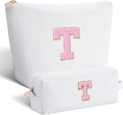 Teacher Appreciation Gifts,Thank You Gifts from Students,Birthday Teacher Retirement Gifts for Women,Teachers Day Gift Ideas,Makeup Bag Set Cosmetic Bag - White,T