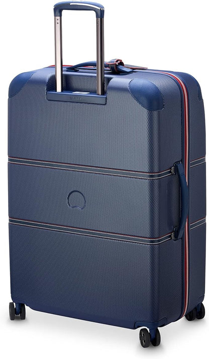 DELSEY PARIS Chatelet Air 2.0 Hardside Luggage with Spinner Wheels, Navy, Checked-Large 28 Inch