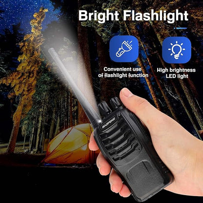 Baofeng Walkie Talkies 888S Rechargeable Long Range with Earpieces for Adults, 16 Channel Professional Radio Handheld Two Way Radios Li-ion Battery and Charger Included (12pack with 12earpiece)