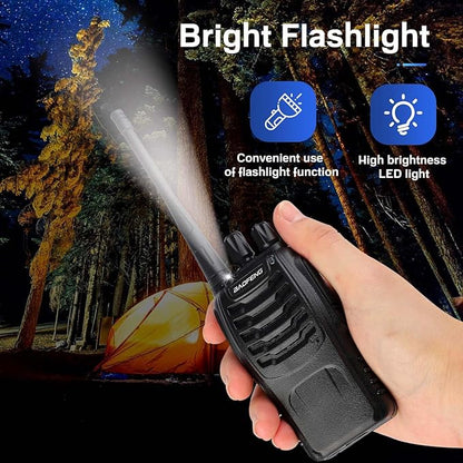 Baofeng Walkie Talkies 888S Rechargeable Long Range with Earpieces for Adults, 16 Channel Professional Radio Handheld Two Way Radios Li-ion Battery and Charger Included (10pack with 10earpiece)