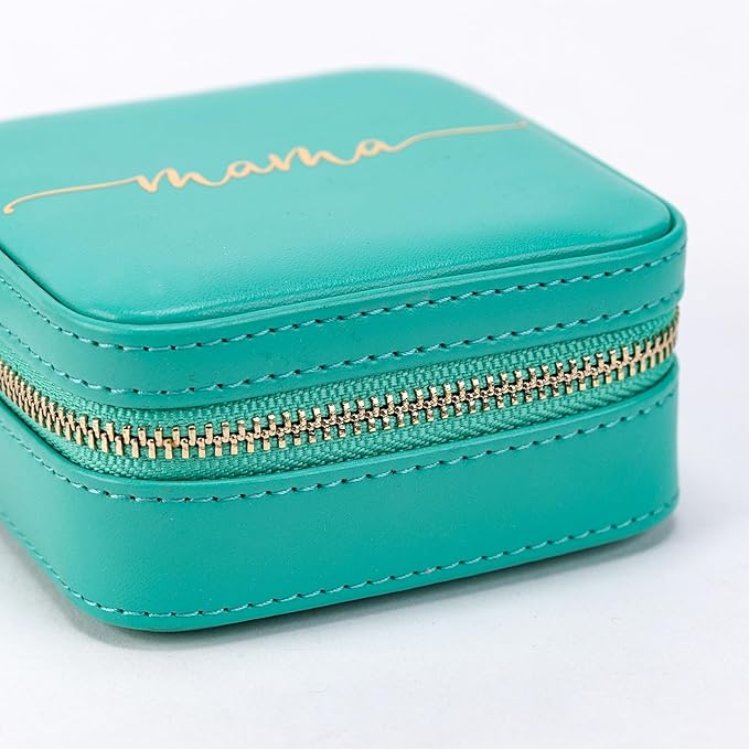 Angelina's Palace Personalized Jewelry Case with Name Engraved,Custom Leather Travel Jewelry Organizer Box for Rings,Earrings,Necklaces,Birthday Bridesmaid Gift For Women