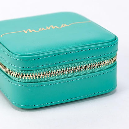 Angelina's Palace Personalized Jewelry Case with Name Engraved,Custom Leather Travel Jewelry Organizer Box for Rings,Earrings,Necklaces,Birthday Bridesmaid Gift For Women