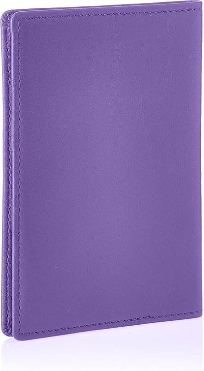 Royce Leather Rfid Blocking Passport Travel Document Organizer In Genuine Leather Packing Organizer, Purple 2