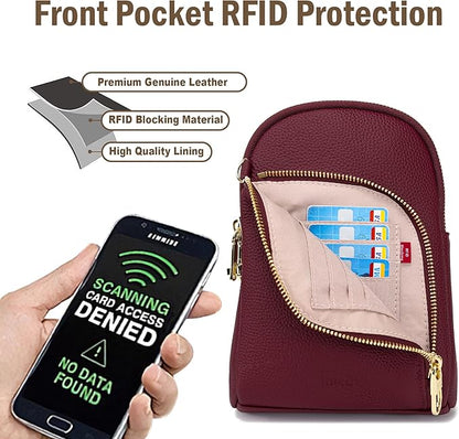 INICAT RFID Blocking Sling Bag,Anti Theft Crossbody Bags for Women,Travel Gifts Cross Body Purses Vegan Leather