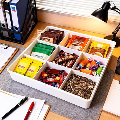 Expandable Desk Drawer Organizer, Acrylic Drawer Organizer Trays with 11 Adjustable Compartments 6 Removable Dividers Desk Accessories for Makeup Utensil Junk Office Kitchen Bathroom ( White, 2Pcs )