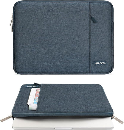 MOSISO Laptop Case 13 inch, 13 inch Laptop Sleeve Compatible with MacBook Air M4 M3 M2 M1 2025-2018 / Pro M2 M1 2025-2016, Polyester Vertical Computer Sleeve Bag with Pocket, Haze Blue