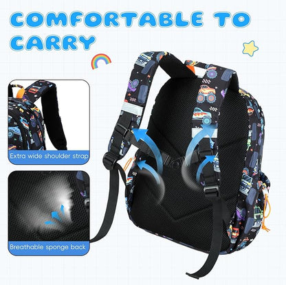 CAMTOP Backpack for Kids, Boys Girls Preschool Backpacks with Lunch Box Toddler Kindergarten School Bookbag Set