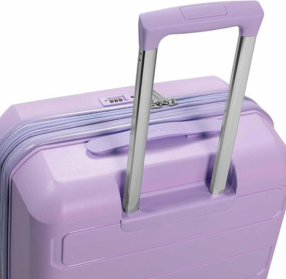 Traveler's Choice Pagosa Indestructible Hardshell Expandable Spinner Luggage, Lavender, 30-Inch Large