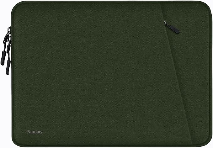 Laptop Sleeve Case 13.3 inch, Shockproof Protective Computer Cover with Accessories Pocket, Laptop Bag Compatible with MacBook Air/Pro 13-13.3 inch, Compatible for MacBook Pro 14 inch, ArmyGreen