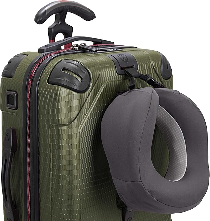 Traveler's Choice Maxporter II 22" Hardside Polycarbonate Spinner Carry-On Luggage, USB Port, TSA Lock, Dark Green