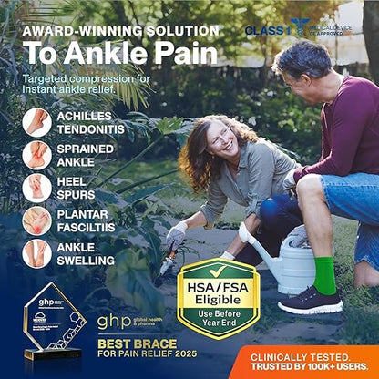 Modvel Foot & Ankle Brace Socks for Sprained Ankle Compression Sleeve - Plantar Fasciitis Relief Brace, Foot Support for pain Women & Men - Tendonitis & Arthritis Feet Sleeve, Stabilizing Ankles Wrap