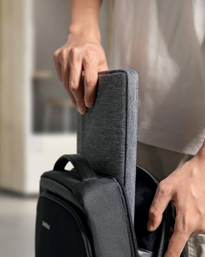 tomtoc Slim Laptop Sleeve Case for 13-inch New MacBook Air M4/A3420 M3/A3113 M2/A2681, M1/A2337 2025-2018, MacBook Pro M2/M1, Water-Resistant Protective Carrying Case with Accessories Pocket
